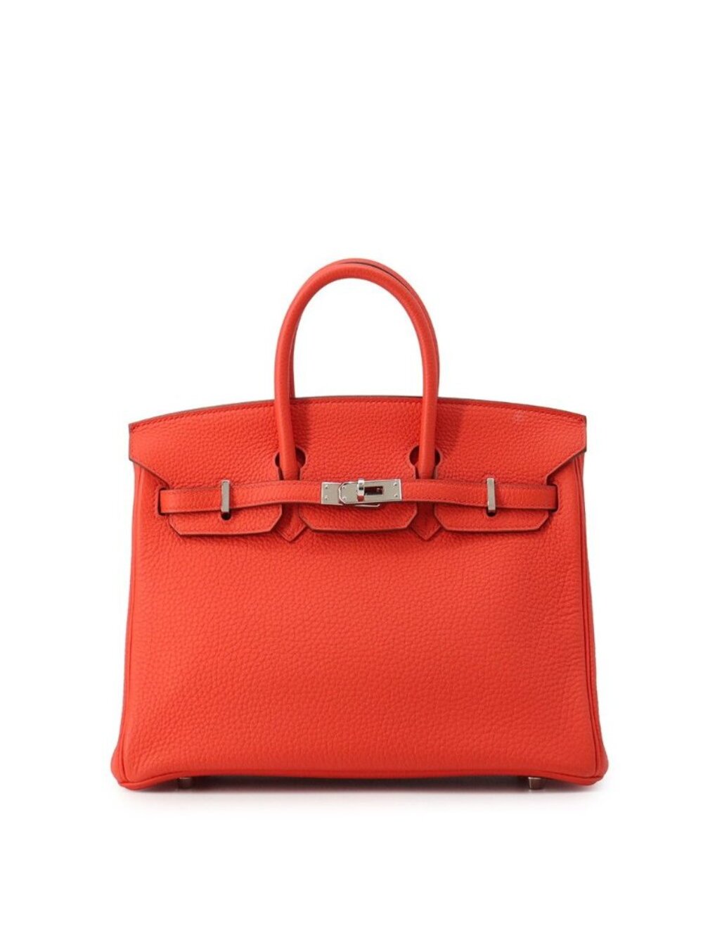 Hermes Birkin 25 Capucines Silver Togo Handbag